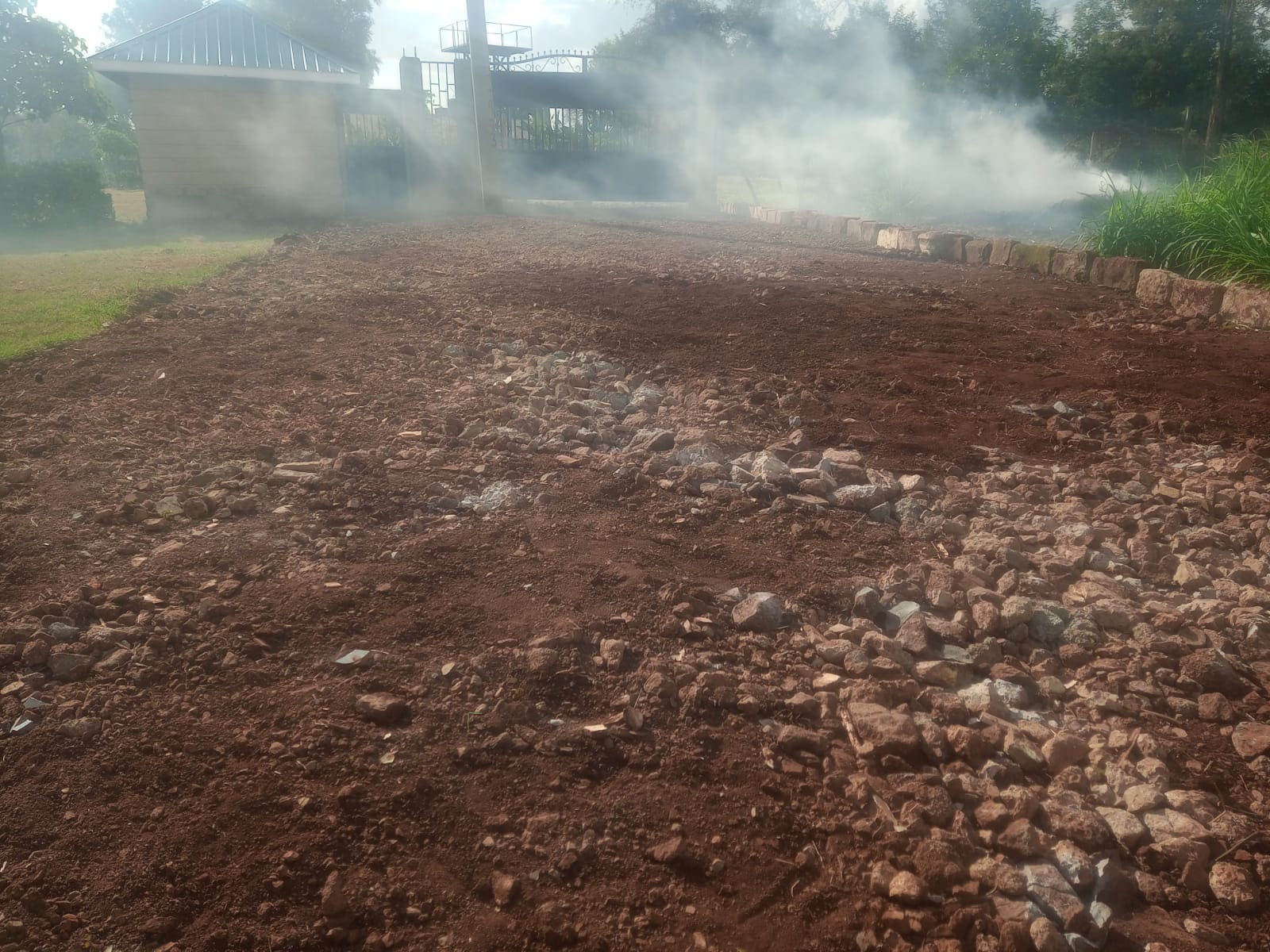 Ground being worked